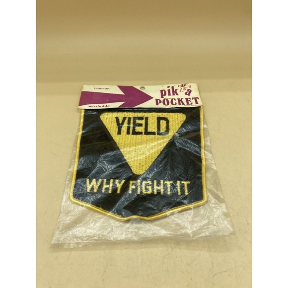Iron-On Patch By Pik A Pocket Rayberg SupplyCo Hippie 6” Yield Why Fight It - Picture 2 of 8